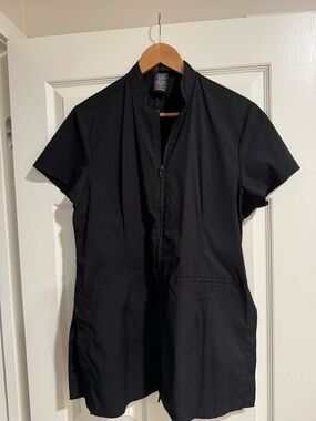 Noel Asmar Black Short-Sleeve Zip Tunic